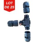 Dérivateur en T étanche IP68 avec connecteur automatique 3 plots