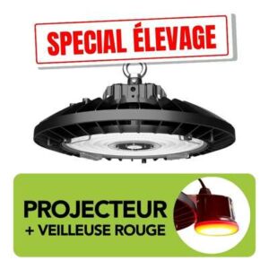 Projecteur 5000K puissance sélectionnable avec veilleuse rouge