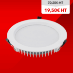 Spot encastrable pour plafond, idéal pour halls, couloirs et bureaux.