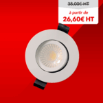Spot LED encastrable pour mise en valeur des espaces intérieurs.