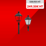 Tête de lampadaire design LED - idéale pour collectivités, mairies, parkings, extérieurs