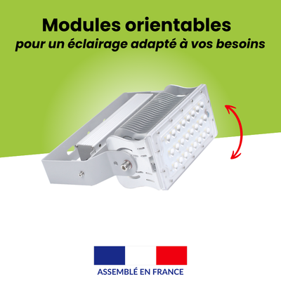 Projecteur LED professionnel orientable avec modules orientables