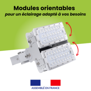Projecteur LED professionnel orientable avec modules orientables