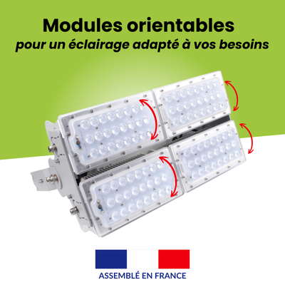 Projecteur LED professionnel orientable avec modules orientables