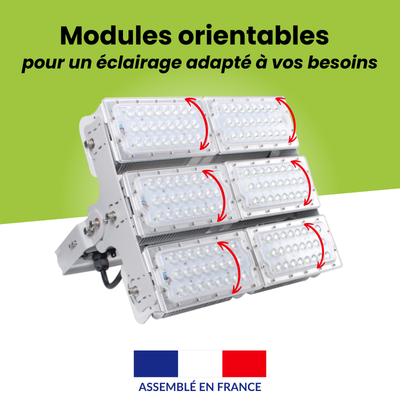 Projecteur LED professionnel orientable avec modules orientables